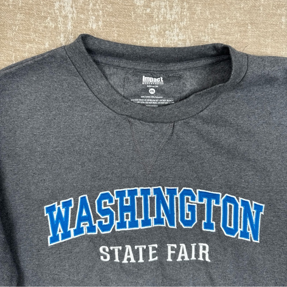 Gray Washington State Fair Men's Sweater 2XL - Picture 3 of 11